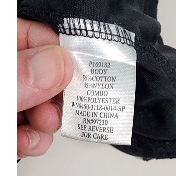 Almost Famous Black Lace Lined Sleeveless Romper Sz S - Picture 7 of 8